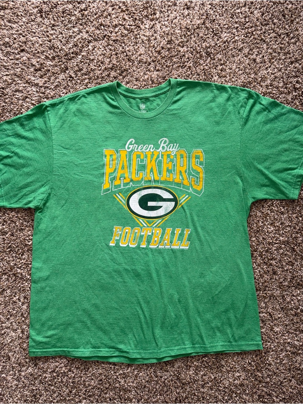 Green Bay Packers Mens XXL Screened Packers V Style T-shirt APAC 327
